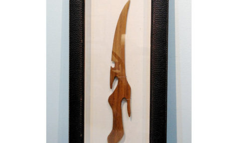 木製ナイフ　額装