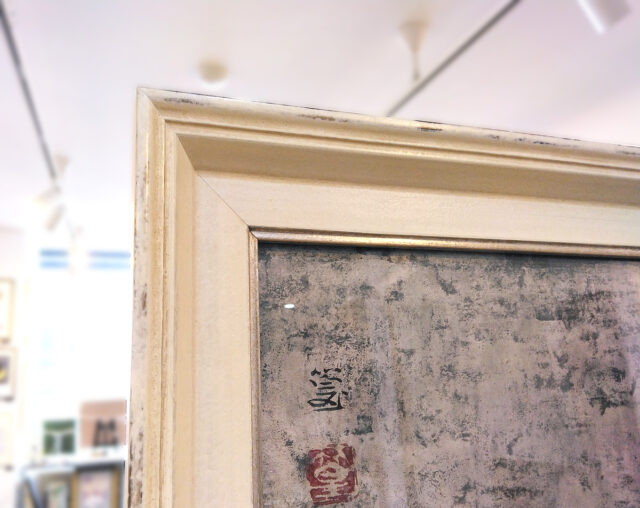 山茶花 日本画F50号 額装2