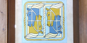 エルメス　ミニサイズのスカーフ額装1