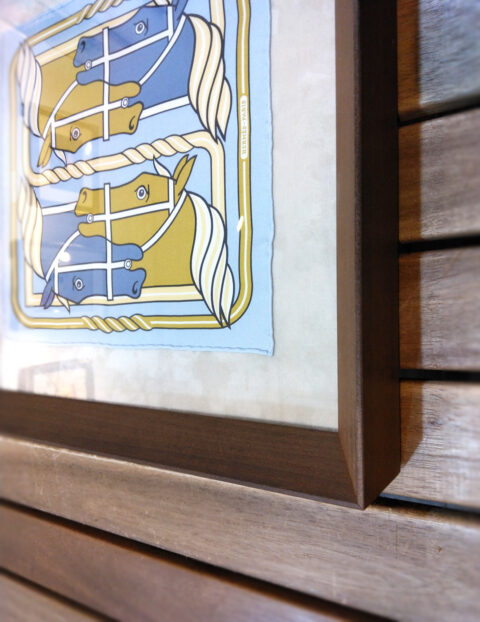 エルメス　ミニサイズのスカーフ額装3